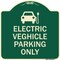Signmission Electric Vehicle Parking W/ Graphic Heavy-Gauge Aluminum Architectural Sign, 18" x 18", G-1818-24117 A-DES-G-1818-24117 - alternate 1